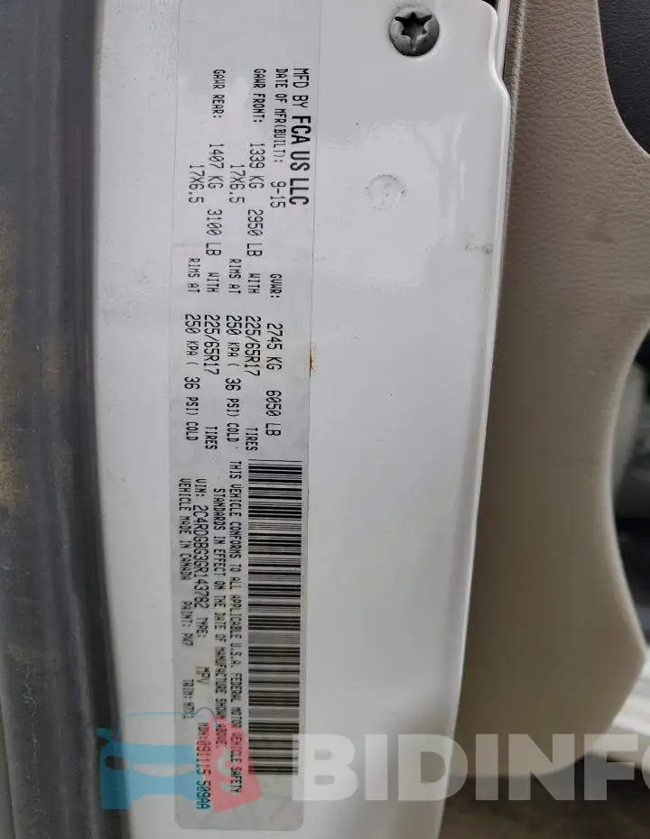 2C4RDGBG3GR143782 Photo# 13