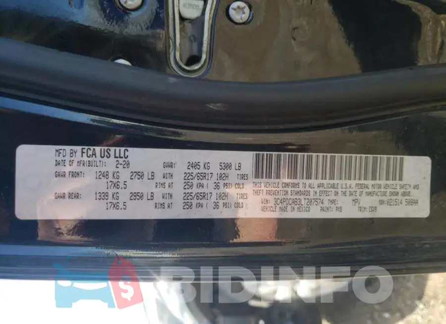 3C4PDCAB3LT207574 Photo# 14