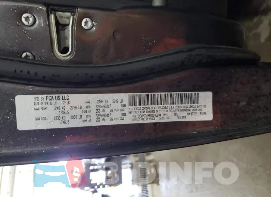 3C4PDCAB9GT245204 Photo# 10