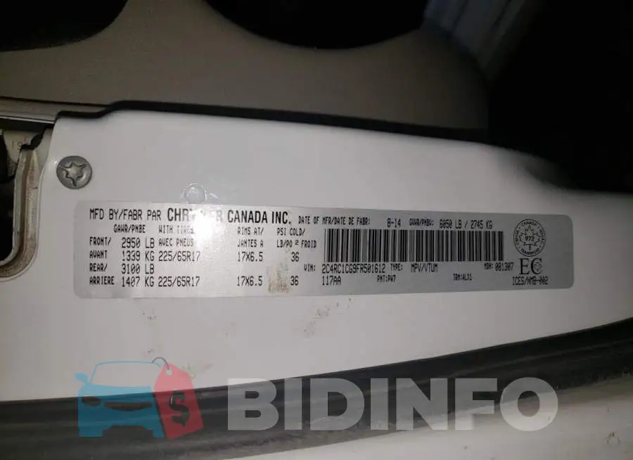2C4RC1CG9FR501612 Photo# 13
