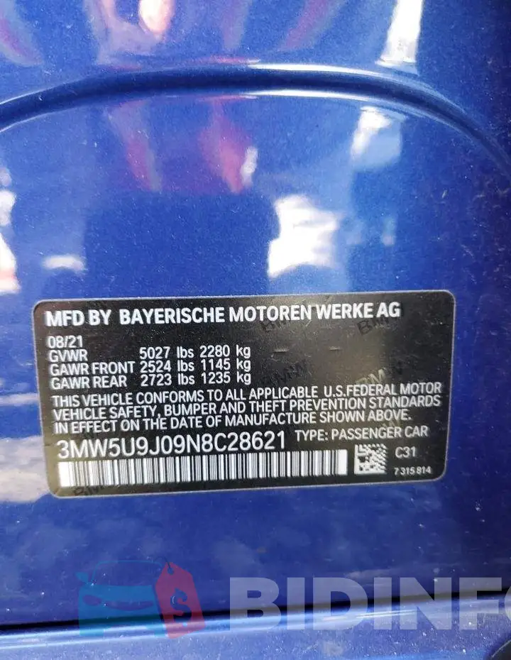 3MW5U9J09N8C28621 Photo# 13