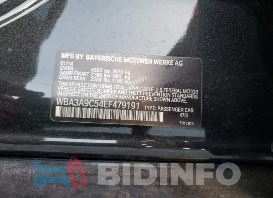 WBA3A9C54EF479191 Photo# 12