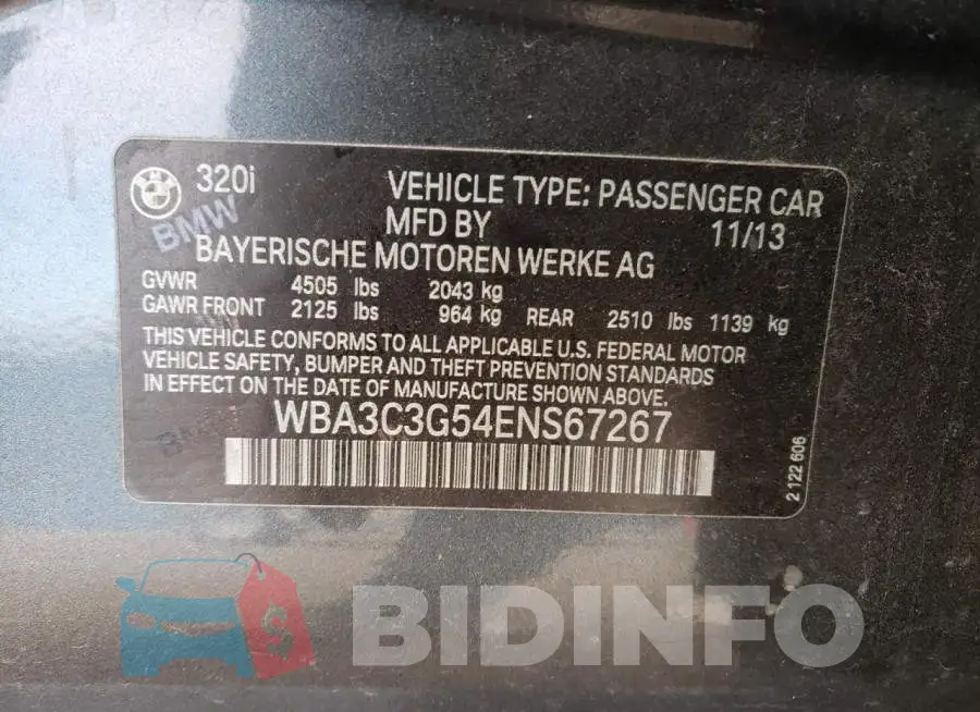 WBA3C3G54ENS67267 Photo# 12