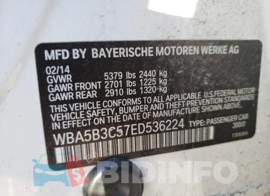 WBA5B3C57ED536224 Photo# 13