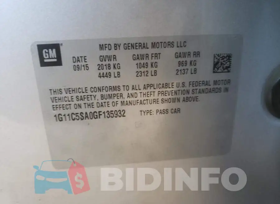1G11C5SA0GF135932 Photo# 13