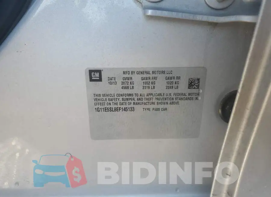 1G11E5SL8EF145133 Photo# 12