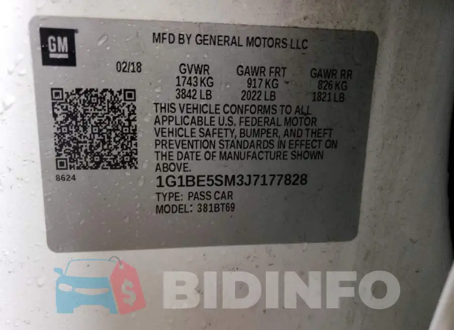 1G1BE5SM3J7177828 Photo# 12