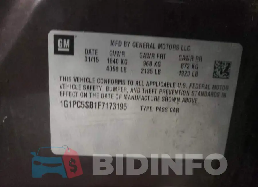 1G1PC5SB1F7173195 Photo# 13