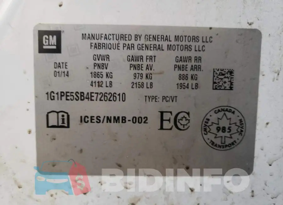 1G1PE5SB4E7262610 Photo# 12