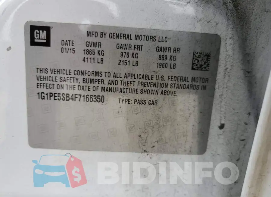1G1PE5SB4F7166350 Photo# 13
