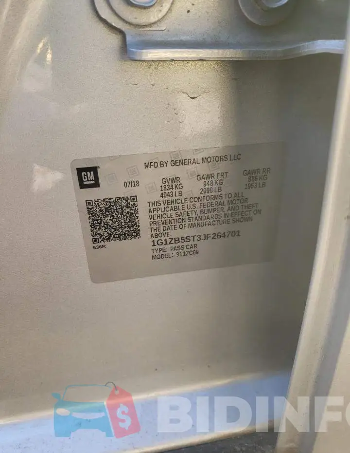 1G1ZB5ST3JF264701 Photo# 12