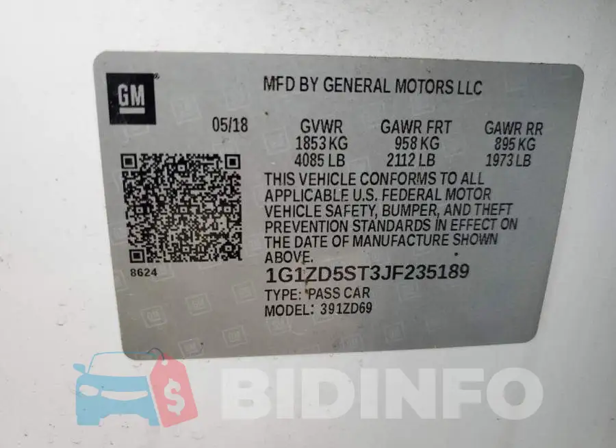 1G1ZD5ST3JF235189 Photo# 13