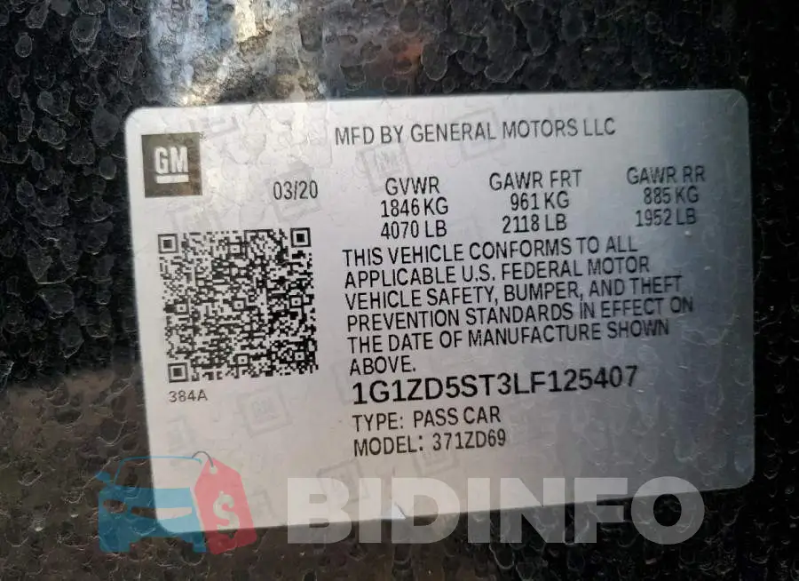 1G1ZD5ST3LF125407 Photo# 12
