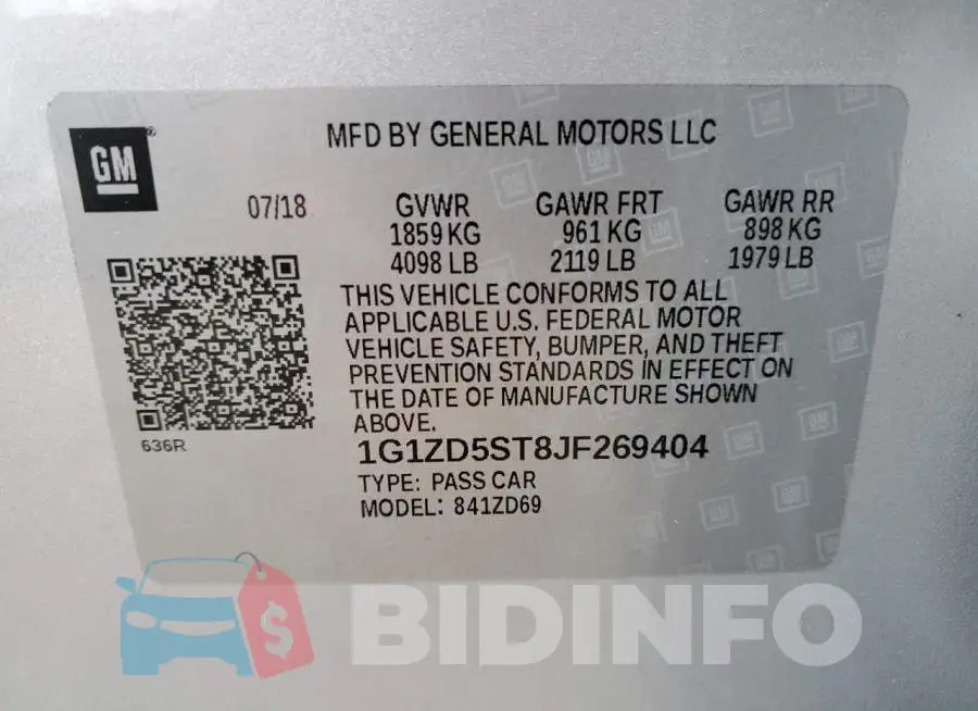 1G1ZD5ST8JF269404 Photo# 12