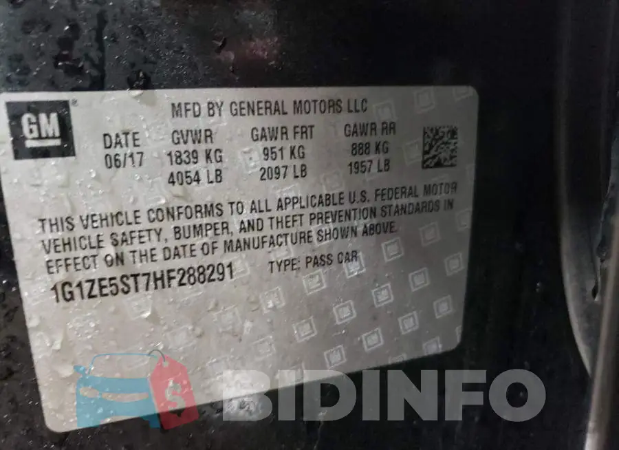 1G1ZE5ST7HF288291 Photo# 13