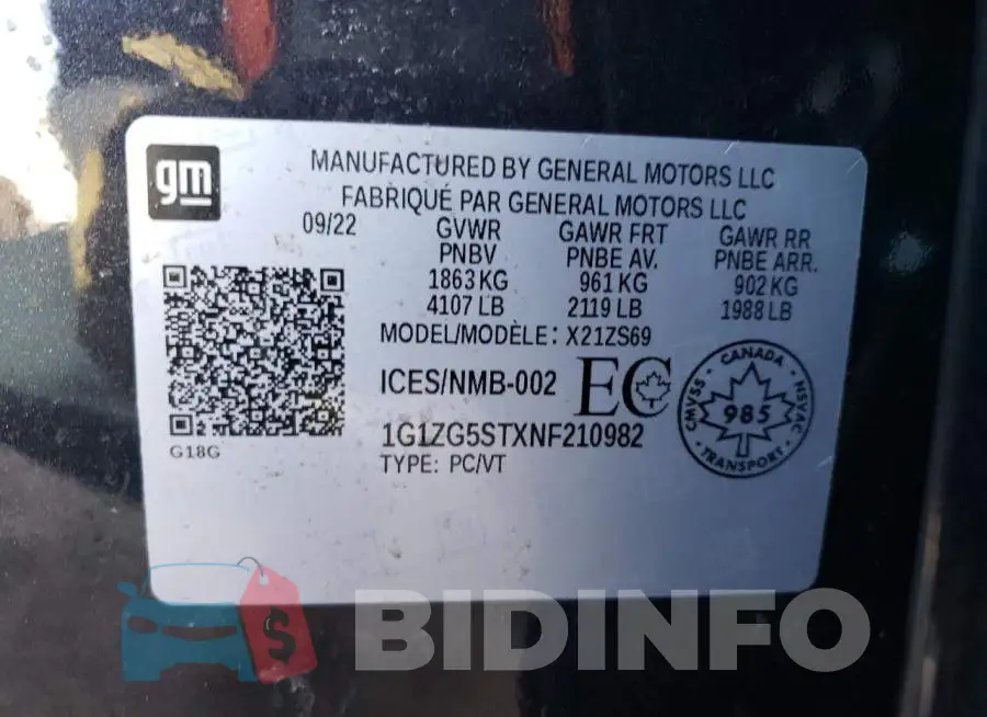 1G1ZG5STXNF210982 Photo# 13