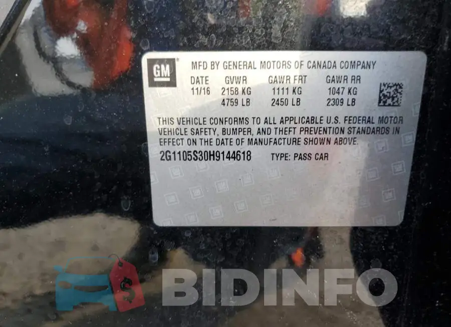 2G1105S30H9144618 Photo# 12