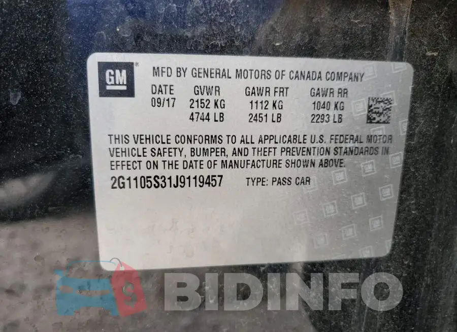 2G1105S31J9119457 Photo# 12