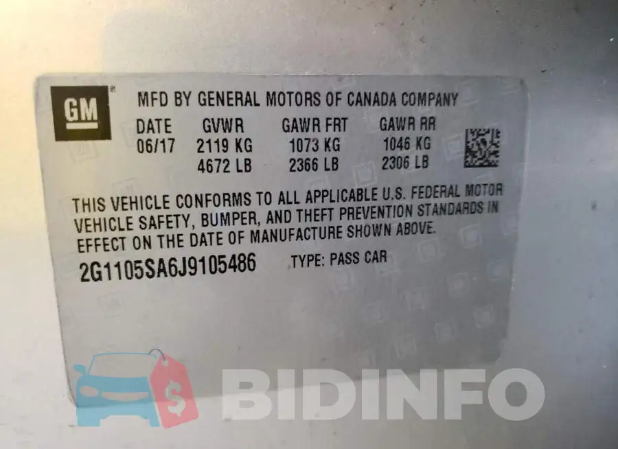 2G1105SA6J9105486 Photo# 10