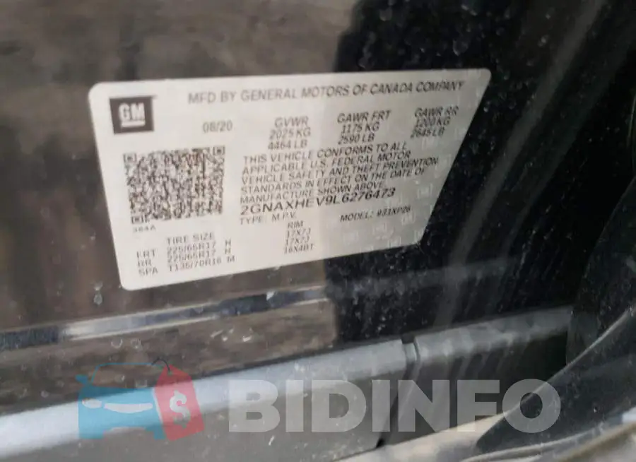2GNAXHEV9L6276473 Photo# 13