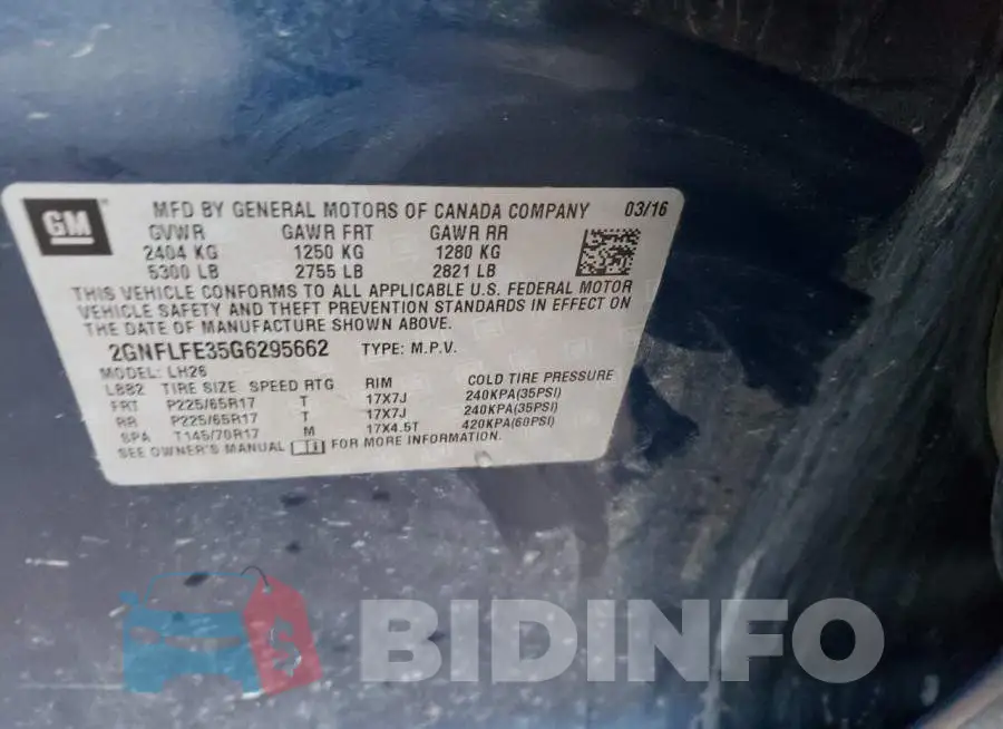 2GNFLFE35G6295662 Photo# 13