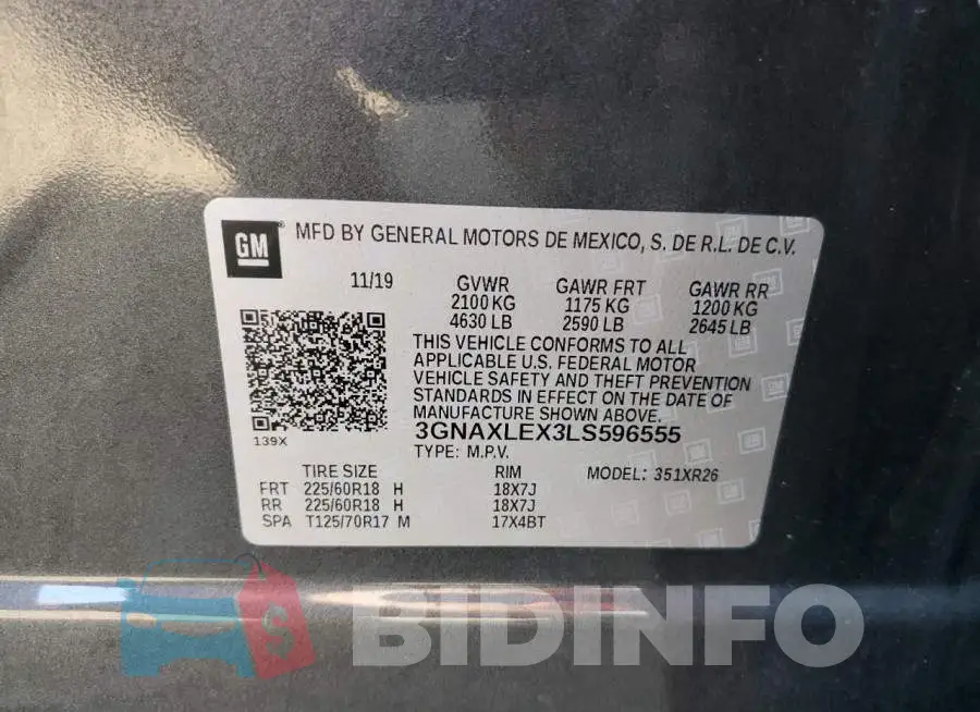 3GNAXLEX3LS596555 Photo# 10