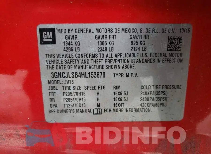 3GNCJLSB4HL153870 Photo# 13