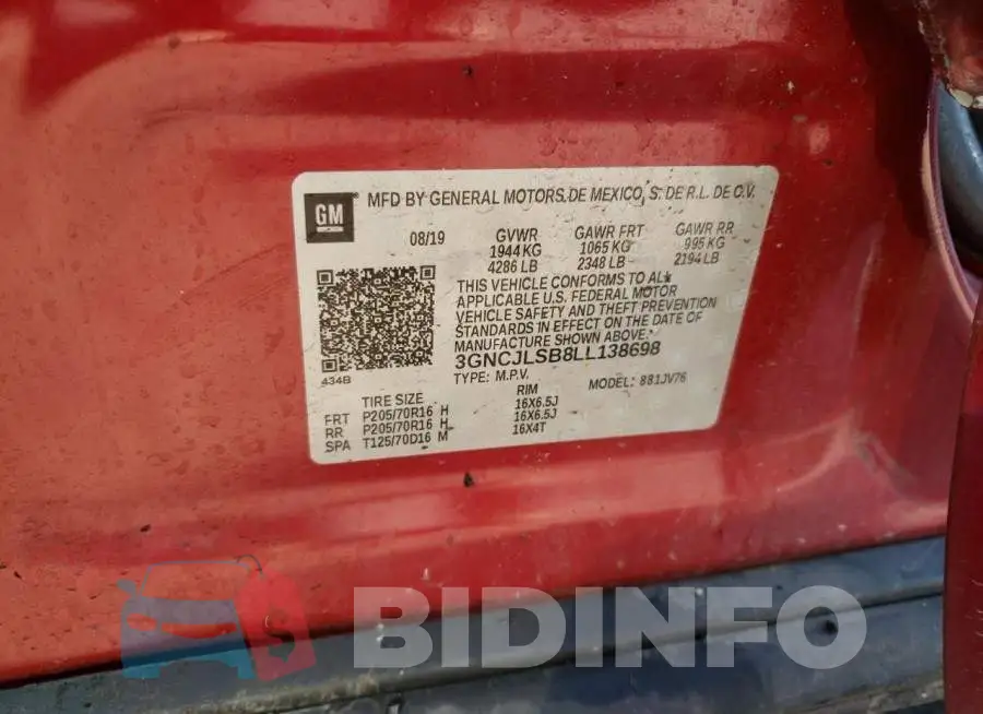 3GNCJLSB8LL138698 Photo# 13