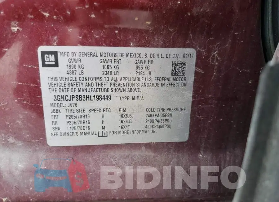 3GNCJPSB3HL198449 Photo# 12