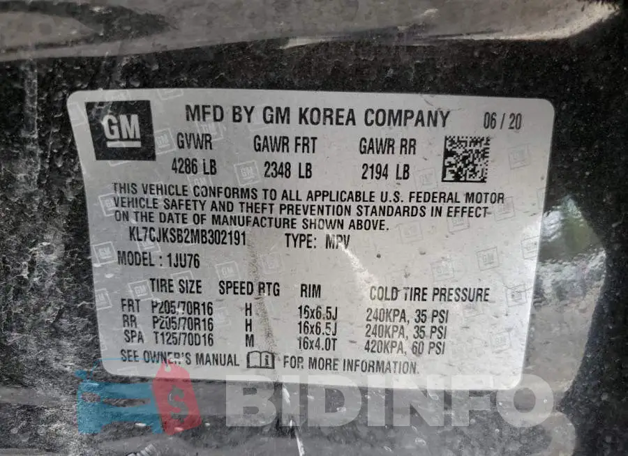 KL7CJKSB2MB302191 Photo# 10