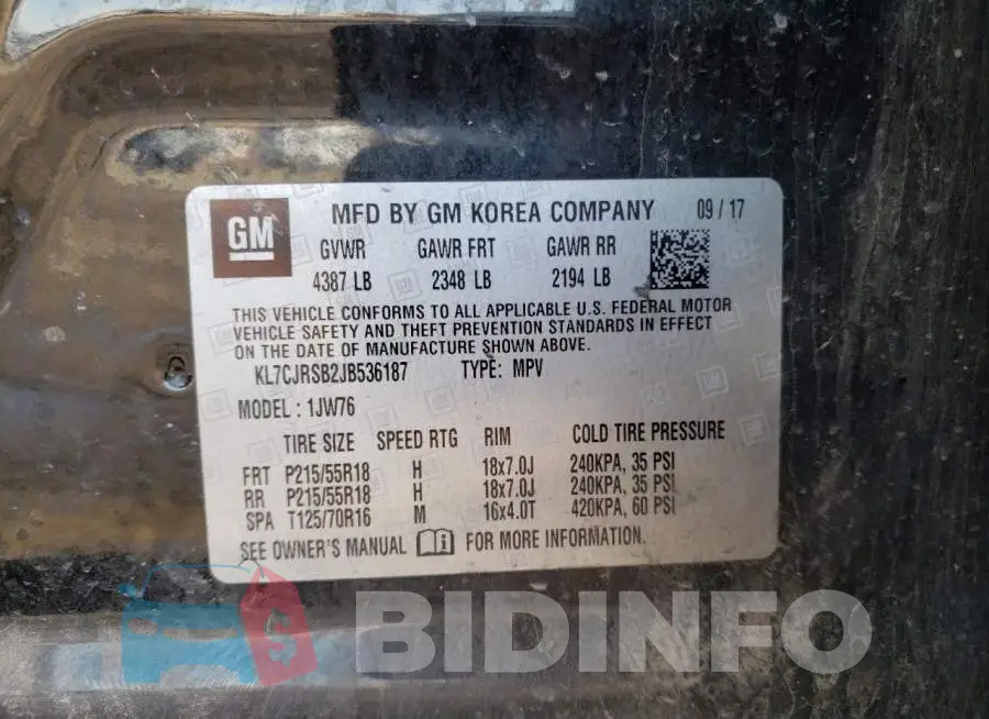 KL7CJRSB2JB536187 Photo# 12