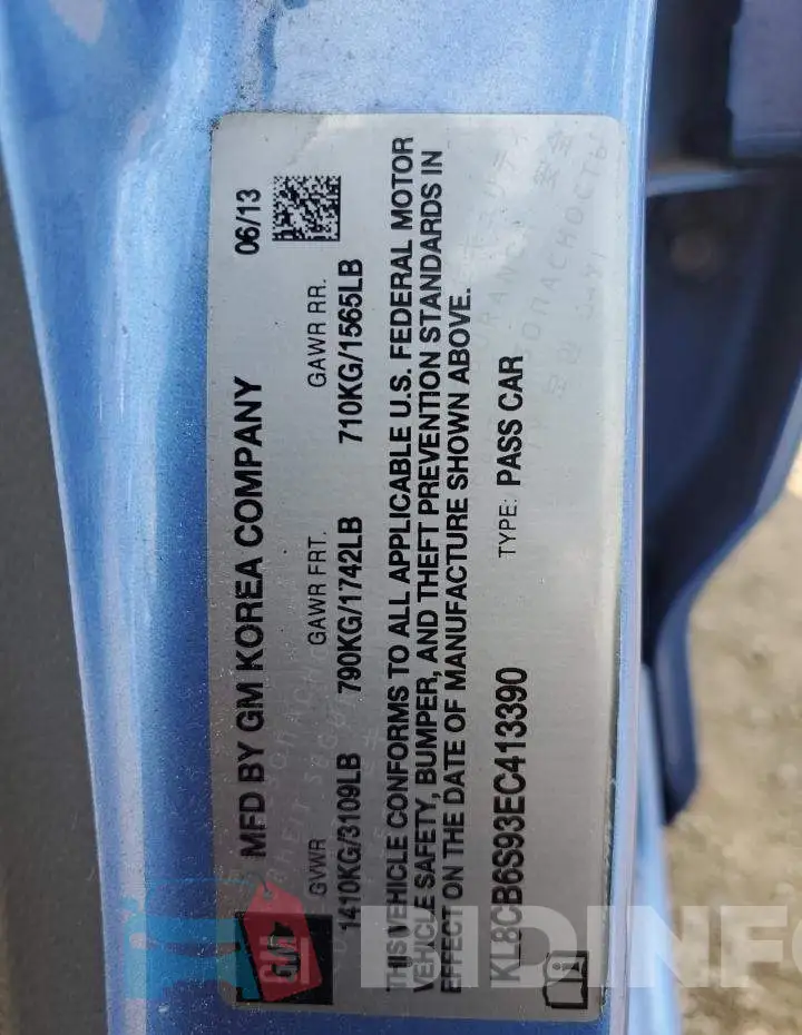 KL8CB6S93EC413390 Photo# 10