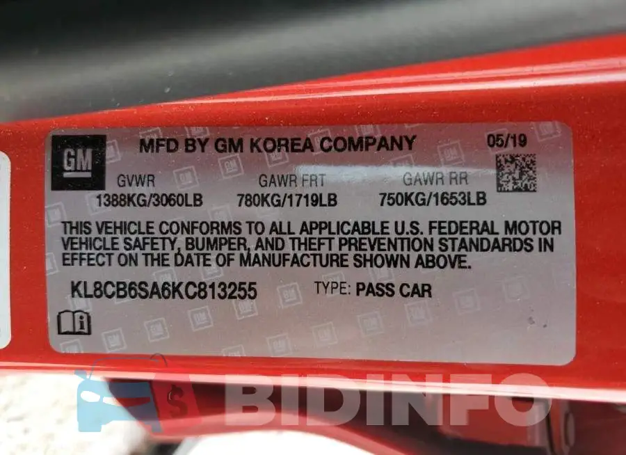KL8CB6SA6KC813255 Photo# 13