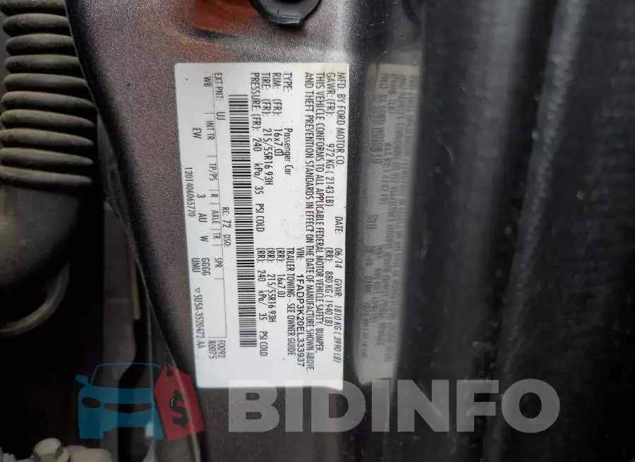 1FADP3K20EL333937 Photo# 12