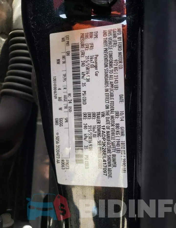 1FADP3K28EL417097 Photo# 10