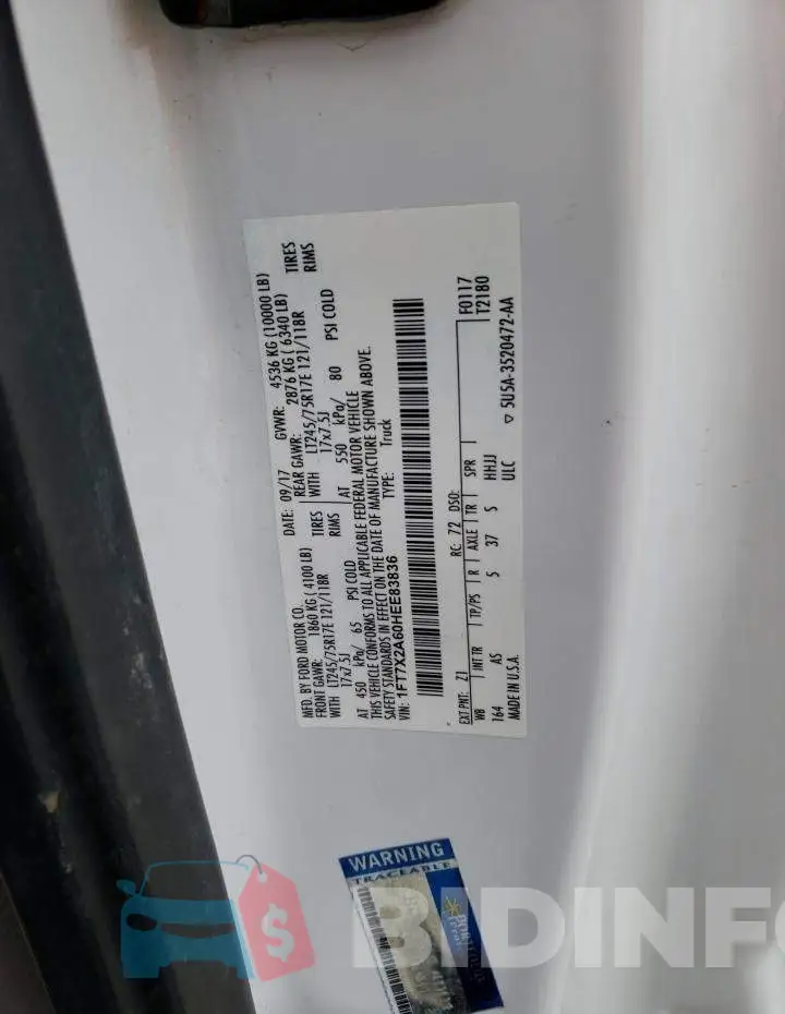 1FT7X2A60HEE83836 Photo# 10