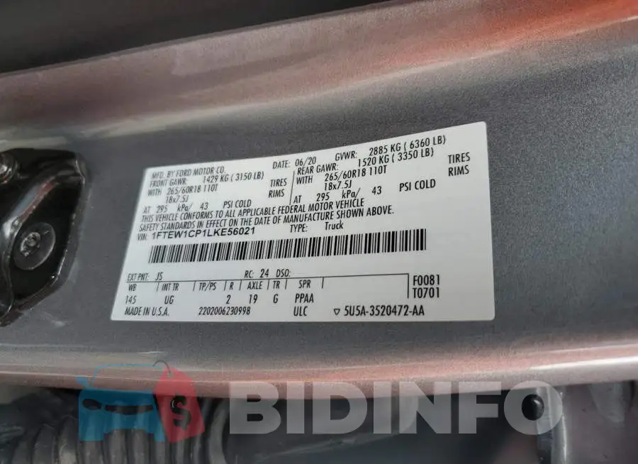 1FTEW1CP1LKE56021 Photo# 12