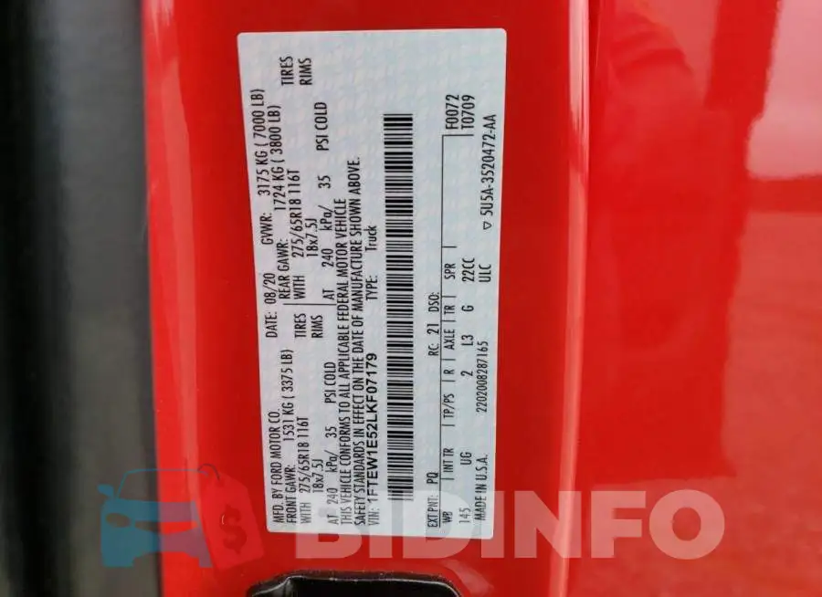 1FTEW1E52LKF07179 Photo# 12