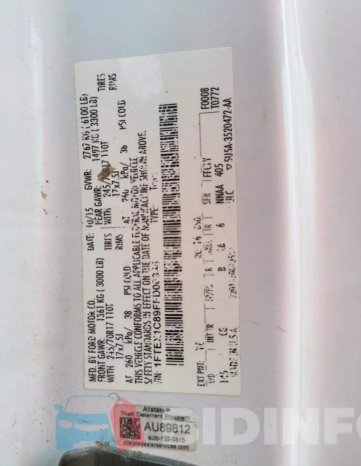 1FTEX1C89FFD00344 Photo# 10