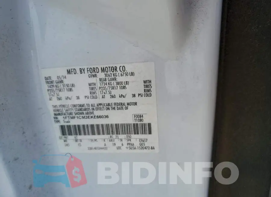 1FTMF1CM3EKE66036 Photo# 12