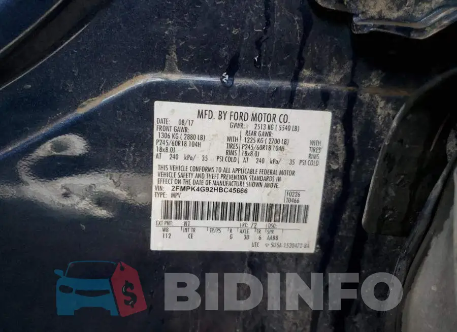 2FMPK4G92HBC45666 Photo# 13