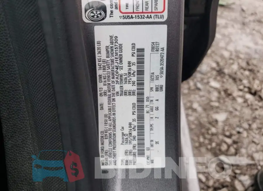 3FADP4EJ1EM157309 Photo# 12