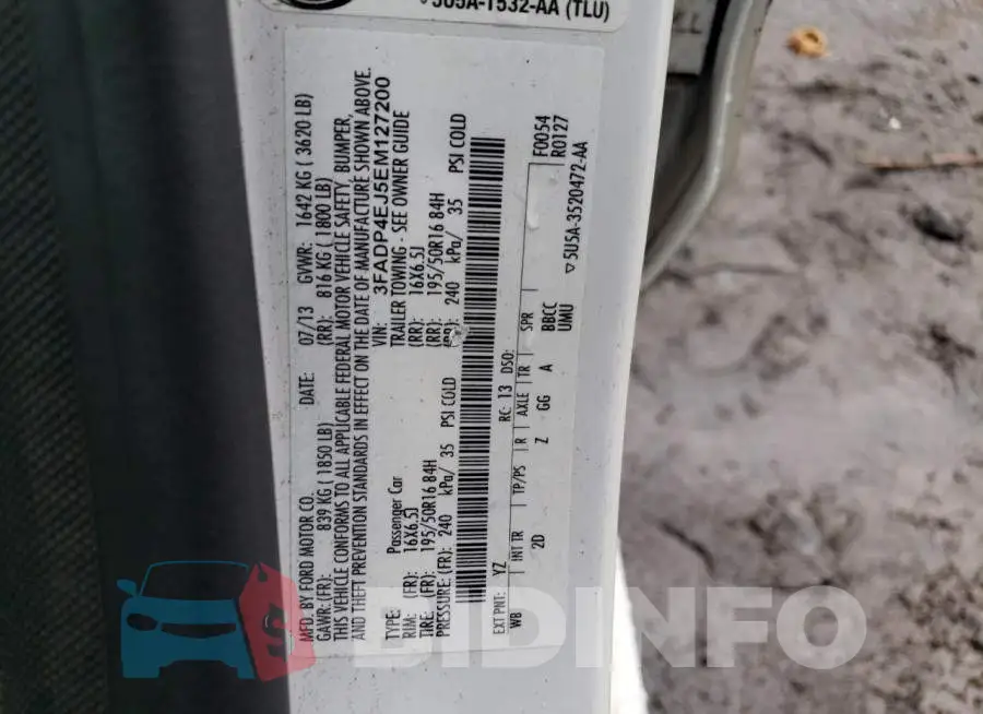 3FADP4EJ5EM127200 Photo# 12
