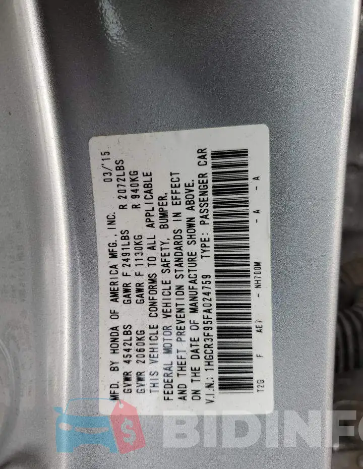 1HGCR3F95FA024759 Photo# 13