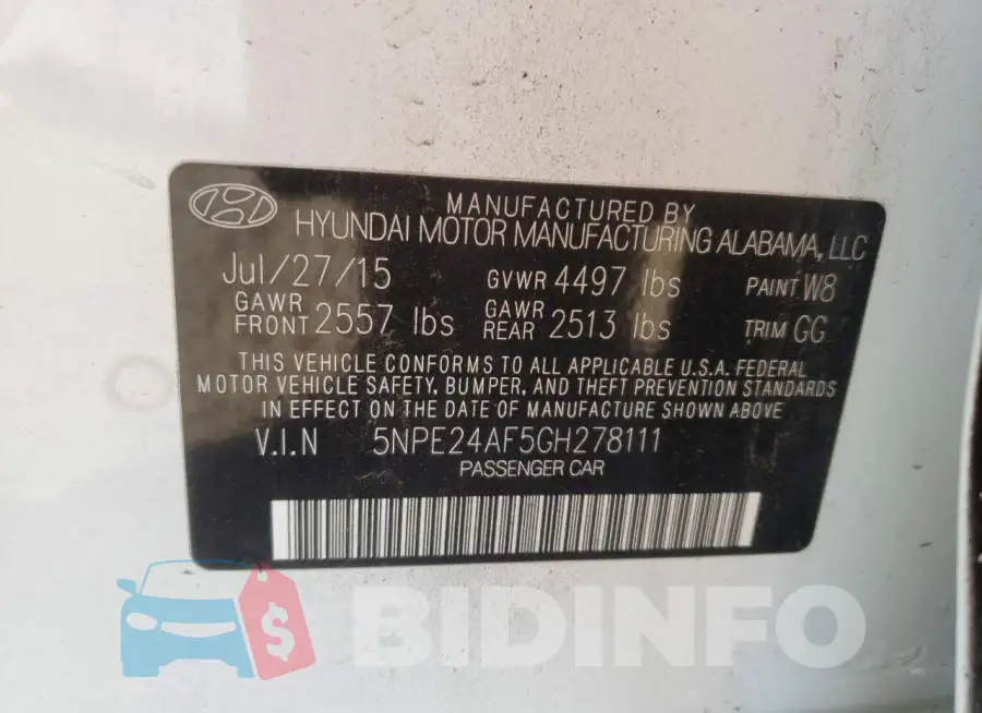 5NPE24AF5GH278111 Photo# 12