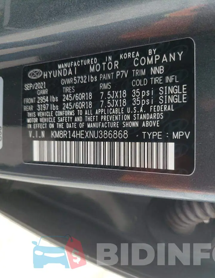 KM8R14HEXNU386868 Photo# 10