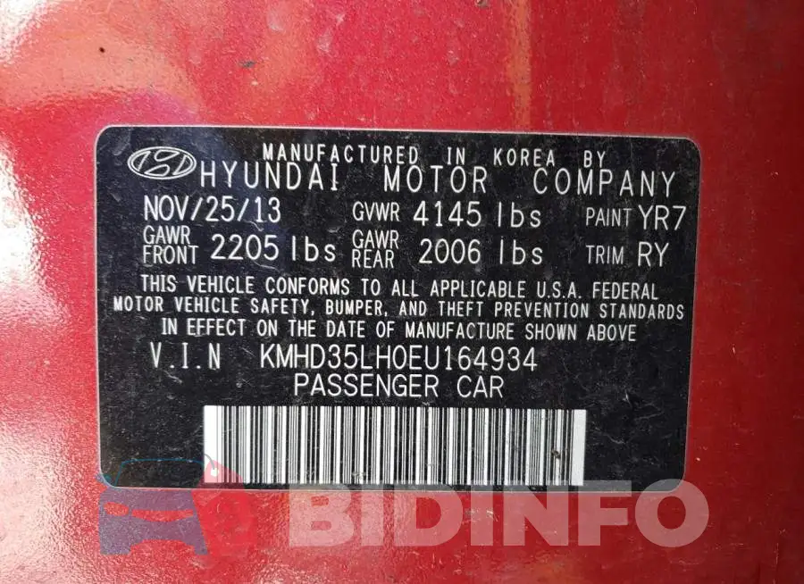 KMHD35LH0EU164934 Photo# 12