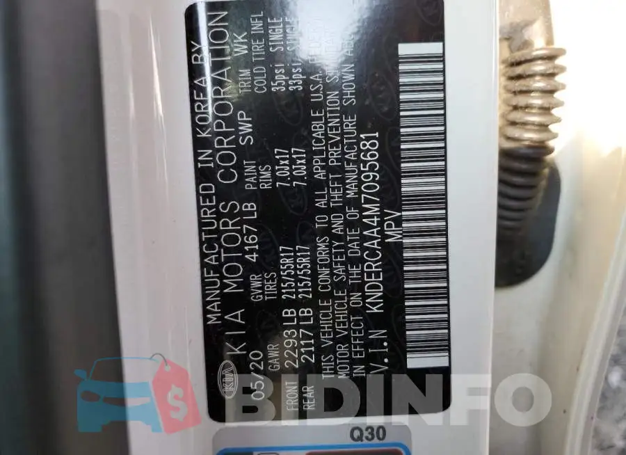 KNDERCAA4M7095681 Photo# 12