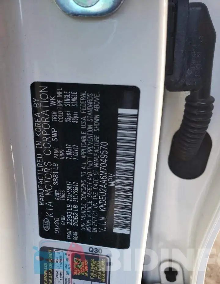 KNDEU2AA6M7049570 Photo# 13