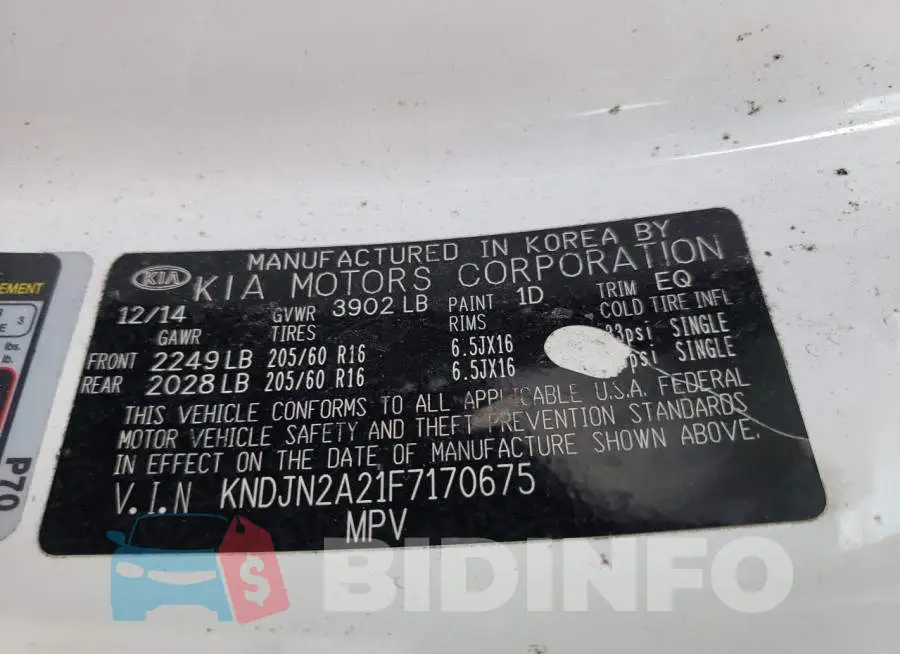 KNDJN2A21F7170675 Photo# 12